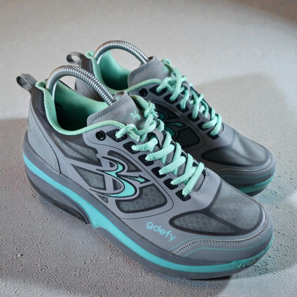 Gravity Defyer Gdefy Mighty Walk Women's 9 Gray Mint Running Shoes *Barely Worn.